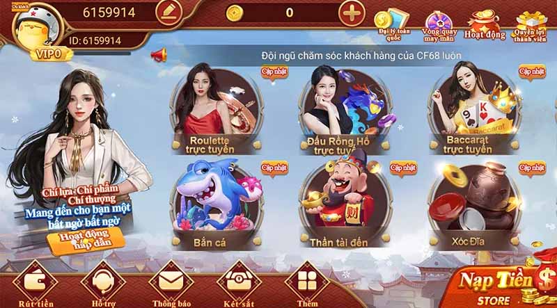 CF68 cổng game uy tín hàng đầu