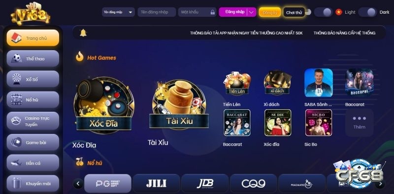 Đăng nhập Vi68 cần truy cập theo hướng dẫn hệ thống