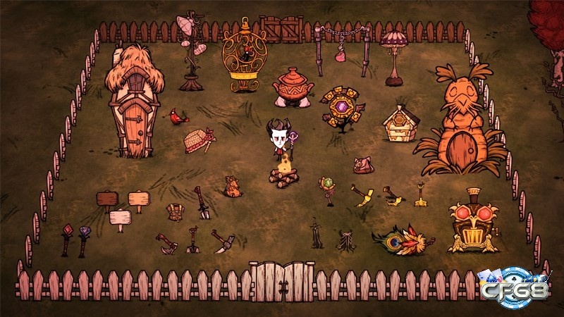 Don't Starve Together mang đến trải nghiệm sinh tồn đầy thử thách, yêu cầu sự phối hợp chặt chẽ giữa người chơi.
