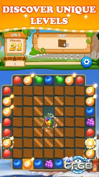 Mỗi màn chơi trong game sẽ được thiết kế theo các bố cục riêng biệt tạo nên sự đa dạng cho game