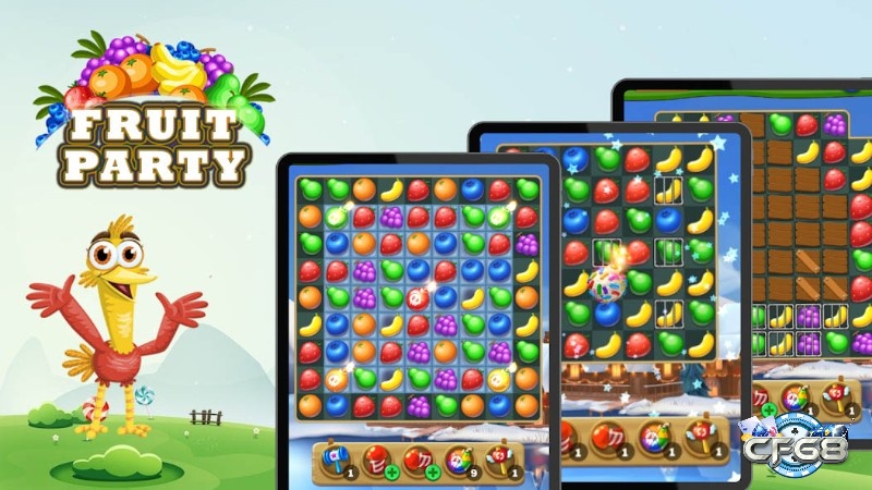 Game Fruit Party là một game nối dòng khá vui nhộn và đẹp mắt