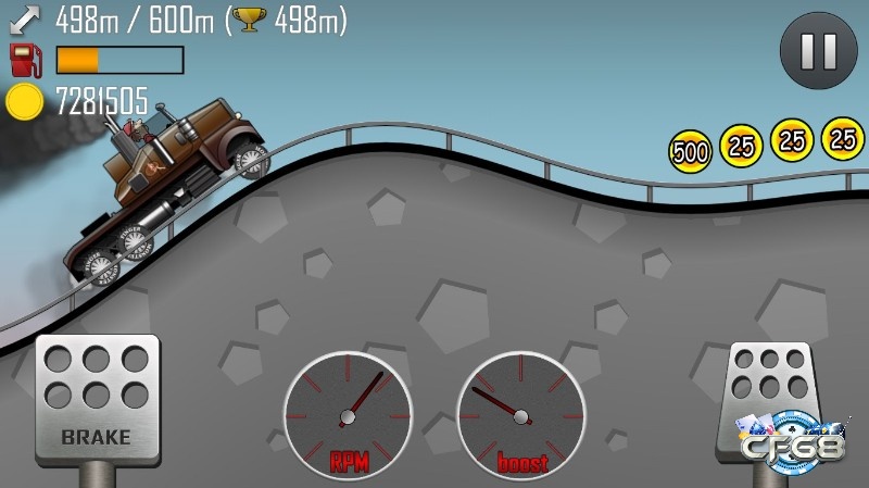Cười thả ga với đồ họa 'siêu lầy' của Hill Climb Racing