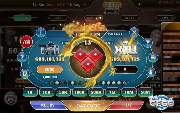 Tài xỉu rất đa dạng trong thể loại cược